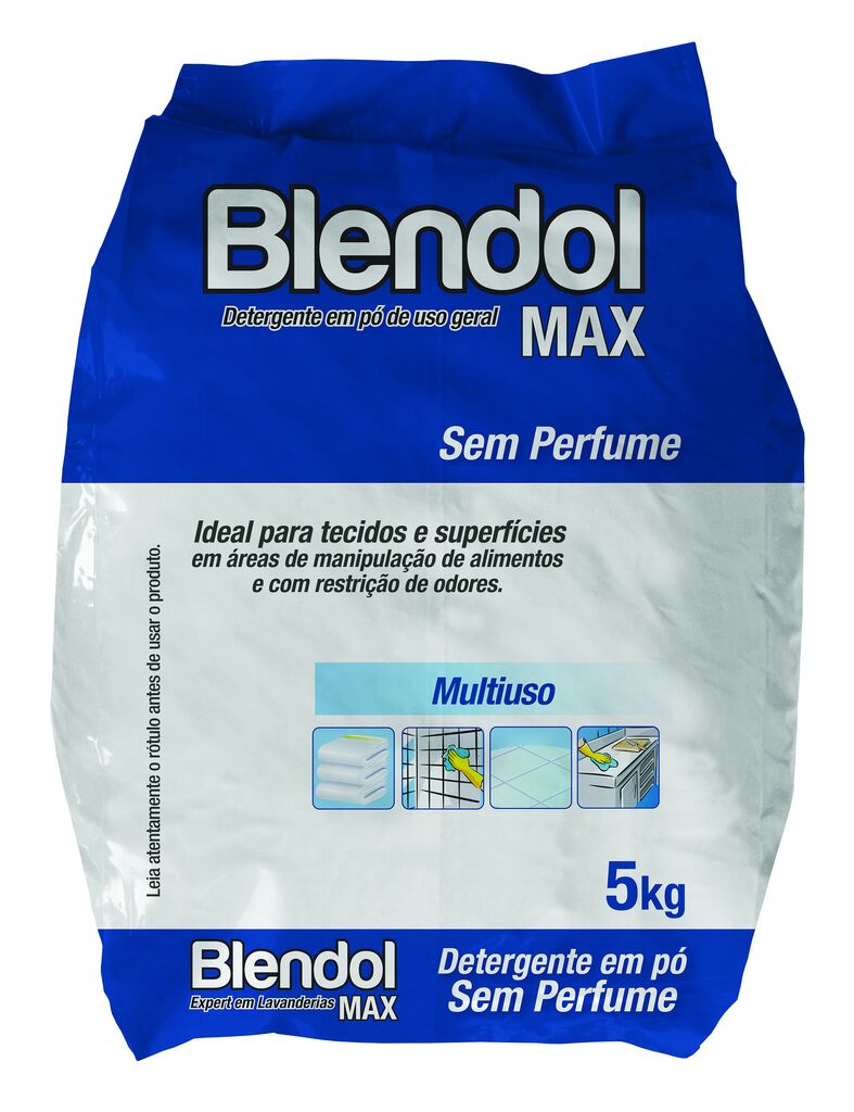 BLENDOL MAX SEM PERFUME 5kg - DETERGENTE EM PÓ DE USO GERAL - SEM PERFUME